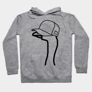 Portrait Gaming Goose Wearing Stolen Hat Outline Hoodie